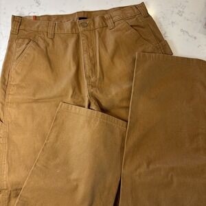 Brahma Heavy Work Carpenter Pants Men's Size 34x32 Brown Relaxed Fit Canvas NEW